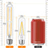 Tubular Light Bulb 7.3 Inch Dimmable T10 LED Bulb E26 6W 60 Watts Edison Bulbs 2700K Solf White,185mm Long for Wall Sconces, Pendant, Livingroom, ...