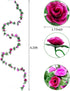 Miracliy 9Pcs 74FT Purple Flower Garland Artificial Rose Arch Vines Fake Spring Floral Garland for Flower Wall Backdrop Wedding Mothers Day Garden...