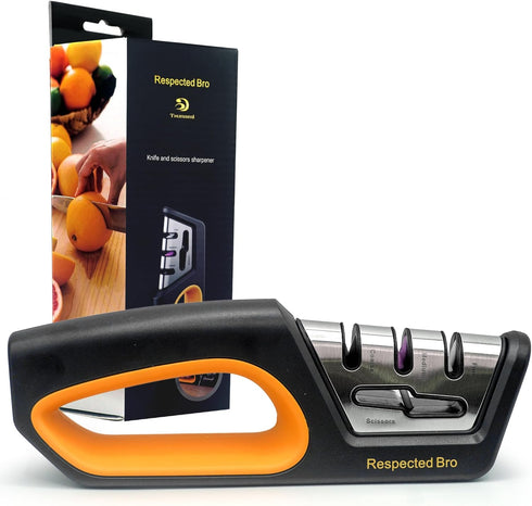 Premium-Ceramic-Knife-Sharpener - Versatile Kitchen Knife Sharpener Tool, Ideal for All Knives, Safe & Easy to Use...