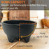 Salsa Bowls – 6 Pack (Black), 13oz BPA FREE Small Bowl Unbreakable Mexican Molcajete Chips Guacamole, Serving Dish, Sauce Cup, Side bowl, Snack, C...