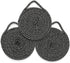 Cotton Thread Pot Trivet, Braided Cup Coaster for Kitchen, Multi-use for Hot Pan, Dish and Bowl, with Stylish Hanging Loop Set of 3 Diameter 7 Inc...
