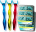 Evolutionary Clean Dental Flossers, Kit of Refills Plus Mid-length Handle (3 Handles + 300 Refills)...