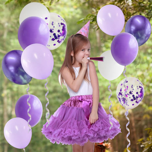 TONIFUL Curling Ribbon-Light Purple Gold Rimmed Balloon Curling Ribbons-250 Yards Balloon String for DIY Decor Gift Wrapping Ribbons and Bows for ...