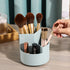 LoveBB 360 Rotating Pencil Pen Holder - 3 Slot Makeup/Cosmetics Brushes Storage Organizer Cup for Desk Table Vanity Countertops, Blue...