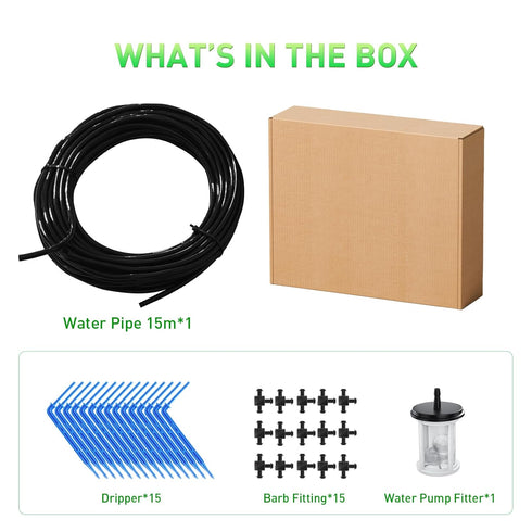 39 FT Solar Drip Irrigation Kit System, Garden Watering System?3W 3000mAh Larger Capacity?Auto Easy DIY Watering Device, Automatic Outdoor/Indoor ...