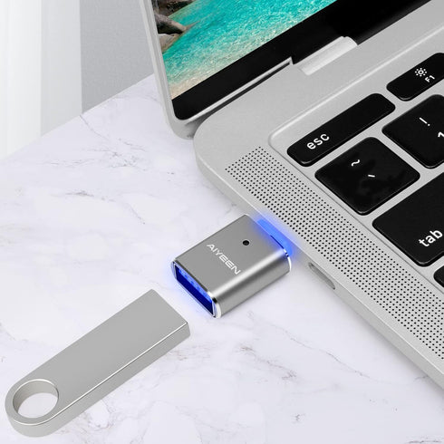 USB C to USB Adapter(2 Pack), USB C Male to USB 3.0 Female Adapter OTG Converter Compatible with MacBook Pro 2019/2018/2017,MacBook Air 2018 and M...