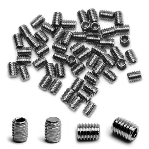 MroMax 50Pcs M3 x 4mm Flat Set Screw, 304 Stainless Steel Internal Hex Allen Head Drive Cup Point Set Screws Silver Socket Grub Screws for Towel R...