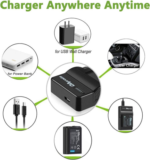 OAproda 2 Pack NB-11L Battery and USB Charger for Canon PowerShot ELph 180, Elph 360, ELph 190, Elph 110, Elph 130, Elph 135 is, Elph 150 is, SX42...