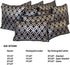 Satin Circle Lattice Black-Silver 16"x16" Pillow Cover Case Square Decorative Geometric Pattern Sham with Black Satin Piping for Home Decor, Sofa,...
