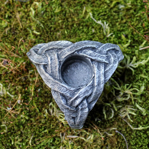 Pewter Mini Triskelion Celtic Knot Chime Candle Holder...