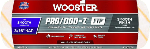 Wooster Brush RR665-9 Inch Pro Doo Z FTP Roller Cover, 3/16-Inch Nap...