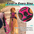 BARKBAY No Pull Pet Harness Dog Harness Adjustable Outdoor Pet Vest 3M Reflective Oxford Material Vest for PINK Dogs Easy Control for Small Medium...