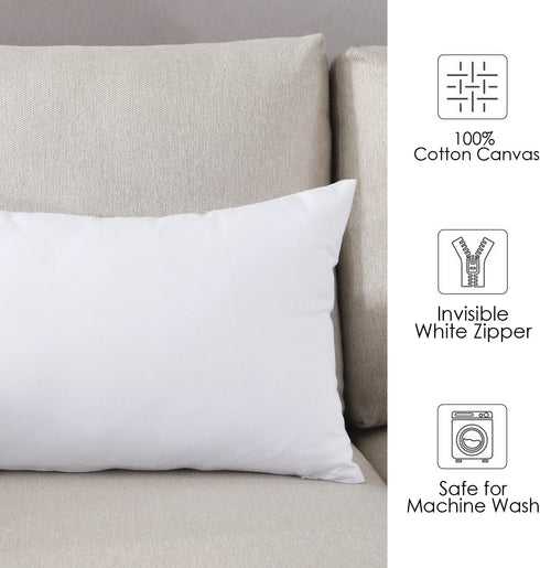 TAOSON Set of 2,100% Cotton Soild Canvas Decorative Throw Pillow Cover Cushion Covers Pillowcase, Home Decor Decorations for Sofa Couch Bed Chair ...