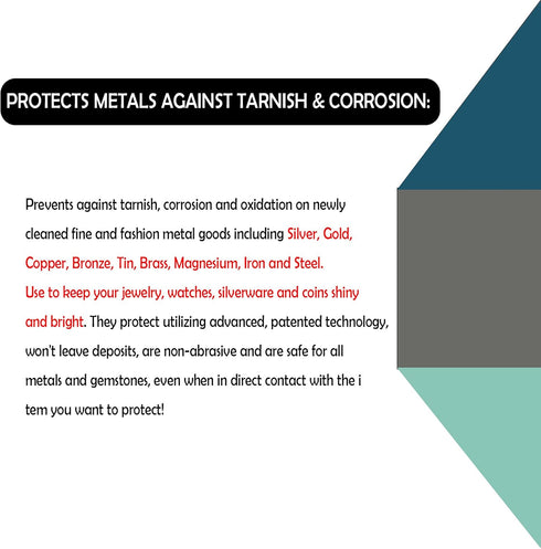 Double Protection 20PCS Anti Tarnish Prevention Bags and Anti Tarnish Prevention VCI Tab for Jewelry Silver Storage Flatware Electronics Musical E...