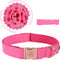 Elegant little tail Pink Leather Dog Collar, Durable Pet Collar, Flower Pattern Bow Tie Dog Collar Adjustable Girl Dog Collars for Small Dogs...