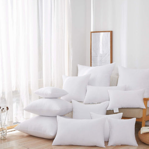 Acanva Polyester Decorative Rectangle Throw Pillow Inserts, Hypoallergenic Form Stuffer Cushion Sham Filler, 16x26, White, 1 Count (Pack of 1)...