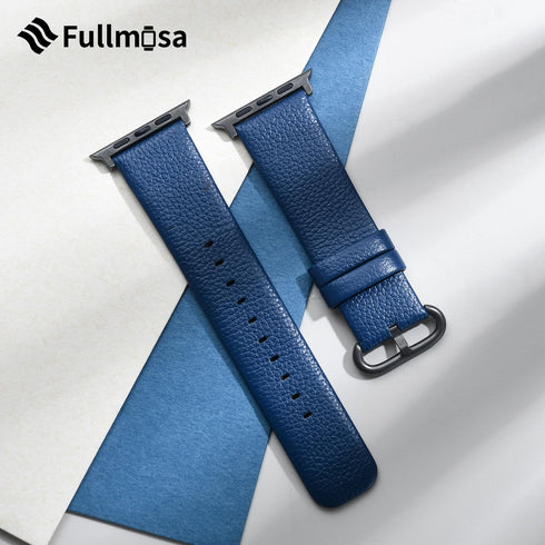 Fullmosa Leather Bands Compatible with Apple Watch Band 49mm 46mm 45mm 44mm 42mm for Men Women,Genuine Leather Strap for iWatch Ultra 2/Ultra/10/9...