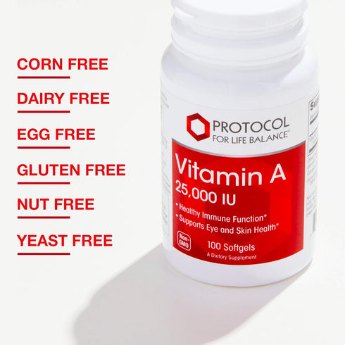 Protocol Vitamin A 25,000 IU - Eye, Retina, and Immune Health - 100 Softgels...