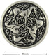 Bezelry 10 Pieces Celtic Horses Metal Shank Buttons. 25mm (1 inch) (Antique Silver)...
