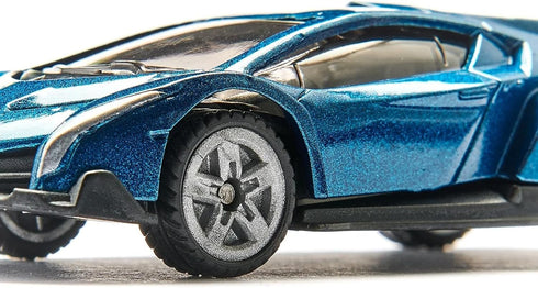 Siku 1485, Lamborghini Veneno, Metal/Plastic, Toy car for Children, Dark Blue, Rubber tyres...