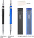 2mm Mechanical Pencil Set, 2 Pieces Artist Carpenter Drafting Pencils 2.0 mm with 2 Tube Lead Refill (HB, 2B), Art Lead Holder Metal Marker for Dr...