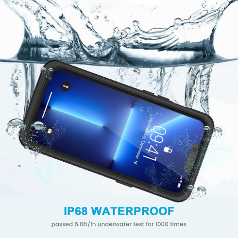 Lanhiem for iPhone 13 Pro Max Case, IP68 Waterproof Dustproof Shockproof Cases with Screen Protector, Full Body Protective Front and Back Cover fo...