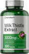 Horbaeach Milk Thistle Extract | 3000mg | 300 Capsules | Non-GMO, Gluten Free Supplement...