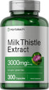 Horbaeach Milk Thistle Extract | 3000mg | 300 Capsules | Non-GMO, Gluten Free Supplement...