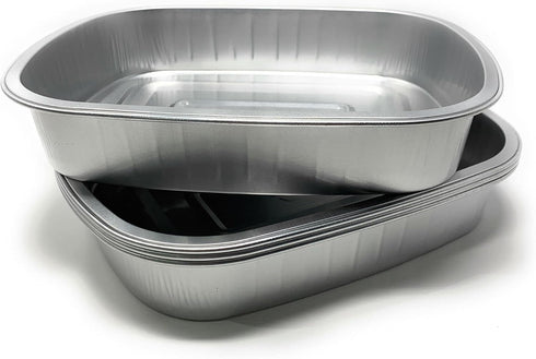 ShopexZone Aluminum Food and Storage Containers | Reusable & Disposable Tray with Lids | Freezer & Oven Safe | Meal Prep, Baking, Roasting, Storin...