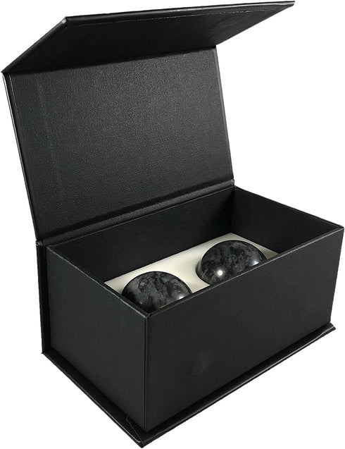 Luxe Whiskey Stones - Set of 2 Marble Chilling Spheres in Gift Box with Velvet Storage Bag...