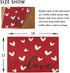 Valentine's Day Love Heart Red Buffalo Check Placemats Set of 4 Table Mat Mother's Day Rose Tulip Flowers Table mats Placemat Heat-Resistant Stain...