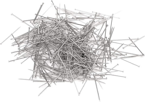 1000PCS Fine Straight Pins, Durable Stainless Steel Dressmaker For Sewing with Plastic Boxes, Flat Head, Satin Pins for Jewelry Making, Sewing Cra...