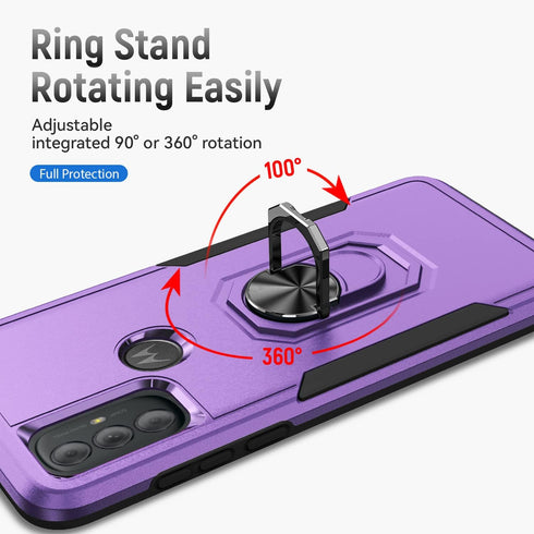for Moto G Power 2022 Case G Pure Case with Kickstand Armor Magnetic Ring Rugged Protective Military Grade Shockproof Case for G Power 2022 G Pure...