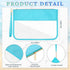 Sanwuta 3 Pcs Preppy Makeup Bag Clear Zipper Pouches for Travel Clear PVC Flat Pouch Nylon Clear Makeup Bags Cosmetic Travel Clear Toiletry Bags C...