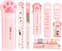 Cute School Supplies, Cute Stationary, Japanese Stationery Birthday Gifs, includes Pencil Sharpener,Eraser, Correction Tape, Ruler, Mini Scissors,...