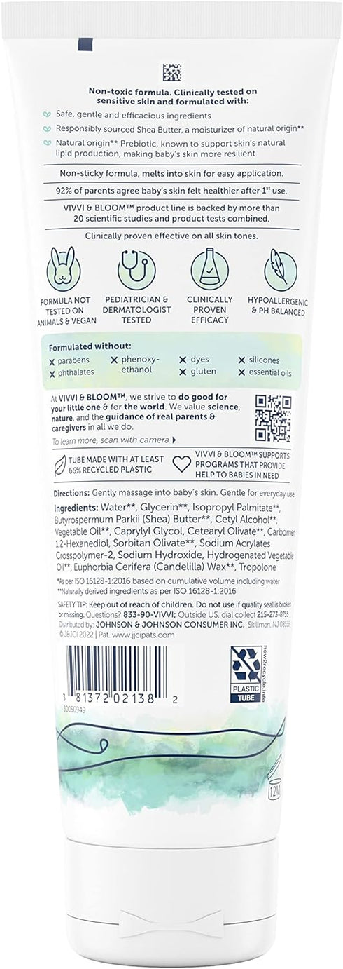 VIVVI & BLOOM 2-in-1 Baby Lotion, Face and Body, for Delicate & Sensitive Baby Skin, Hypoallergenic Lotion, Fragrance Free, 8.5 oz (Pack of 1)...