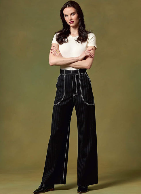 Vogue V1644E5 Women's Fitted Collared Jacket and Flared Pants Sewing Patterns by Kathryn Brenne, Sizes 14-22...