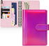Toplive A6 Refillable Notebook Binder PU Leather 6 Ring Budget Binder Organizer for A6 Filler Paper, Loose Leaf Personal Planner Binder Cover, Las...