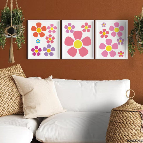 Flower Stencils for Painting on Wood, 11.8 inch Floral Daisy Stencils for Crafts Reusable Wood Burning Drawing Art Spring Paint Stencils for Wall ...