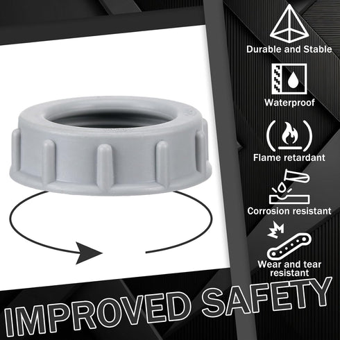 50 Pcs Plastic Insulating Bushing Threaded Electrical Bushings for EMT, Rigid or IMC Conduit Fitting (1 Inch)...