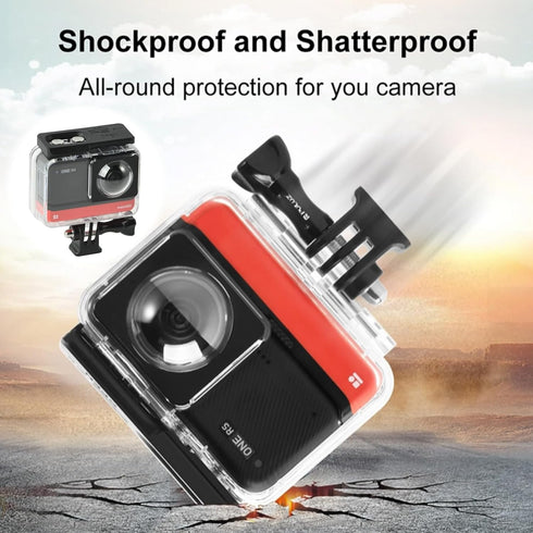 Waterproof Housing Case Compatible with Insta360 ONE RS 360 Underwater Diving Shell 60M Protective Shell...