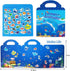 Reusable Sticker Book for Kids, Ocean Stickers Educational Learning Toys Travel Stickers Activity Books for Toddler Girls Boys Age 3+ Birthday Gif...