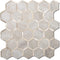 STICKGOO Hexagon Peel and Stick Backsplash Tile, Stick on Backsplash for Kitchen and Bathroom, Beige Marble Look PVC Mixed Metal Gold Self Adhesiv...
