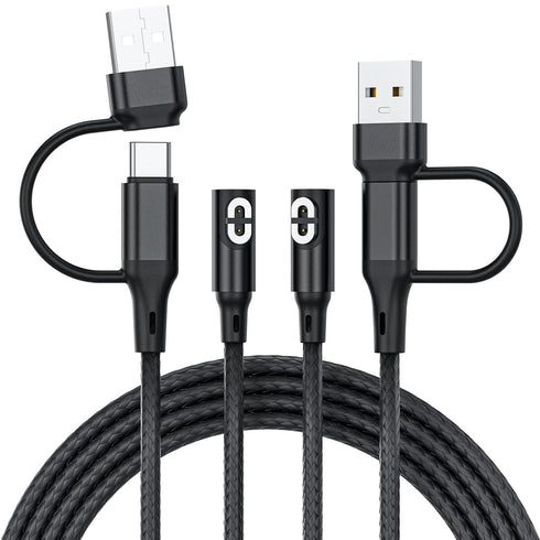 2-in-1 Shokz Charging Cable, 2 Pack Shokz Charger for AfterShokz Aeropex AS800/Shokz OpenRun Pro/OpenRun/OpenRun Mini/OpenComm USB C and USB A Cor...
