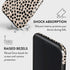 BURGA Phone Case Compatible with iPhone 11 PRO - Hybrid 2-Layer Hard Shell + Silicone Protective Case -Black Polka Dots Pattern Nude Almond Latte ...