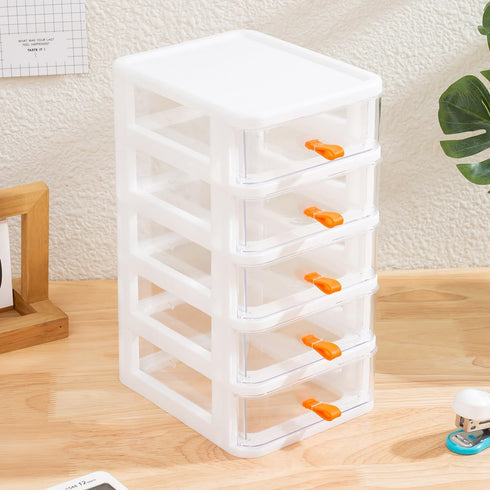 Gagee 5 Drawer Mini Stackable Storage Drawers,Plastic Dressers with Drawers for Arts and Crafts, Small Tools, Sewing Accessories, Stationary, and ...