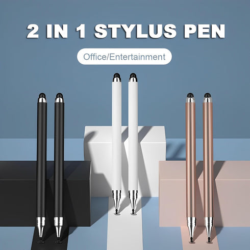 2-in-1 Stylus Pen for Touch Screen, 3pcs High Precision Universal Stylus Pen for iPad Compatible with Apple, iPhone, iPad, Android, Microsoft Tabl...