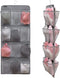 Dual Sided Hanging Shoe Organizer for Closet with Rotating Hanger Hanging Shoe Rack Holder with 24 Large Pockets (Grey-Mesh Pockets)...
