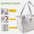 Zsedrut Cotton Baby Diaper Caddy Organizer Canvas Portable Organizer for Changing Table,Car Diaper Caddy (Small Star Gary)...