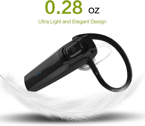 Bluetooth Headset, M26 Bluetooth Earpiece Handsfree V5.0 Wireless Headphone with Noise Cancelling and Microphone Compatible for Android iPhone Cel...